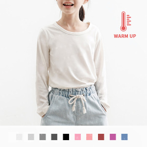 台灣製造極暖輕薄升溫發熱衣 小童素色圓領 台灣製造極暖輕薄升溫發熱衣 小童素色圓領