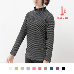 台灣製造極暖輕薄升溫發熱衣 大童細條立領 台灣製造極暖輕薄升溫發熱衣 大童細條立領