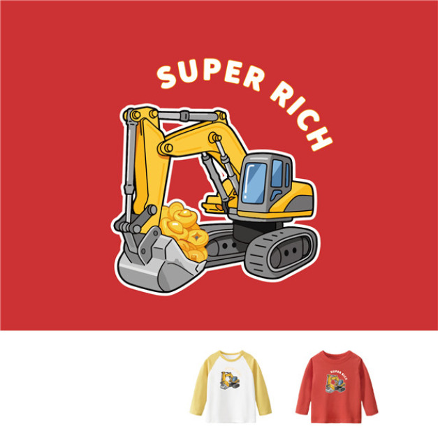 兒童|KV獨家限定款|新年台灣原創T長袖 挖金車 兒童|KV獨家限定款|新年台灣原創T長袖 挖金車