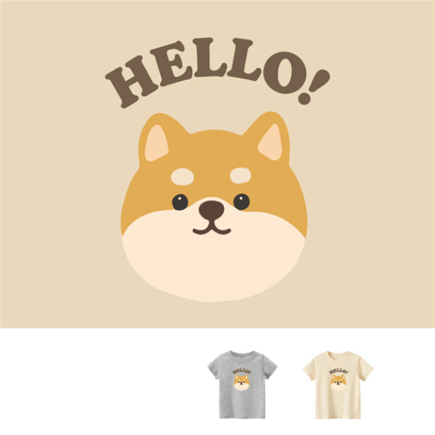 兒童|KV獨家限定款|台灣原創T短袖 D01赤柴犬 兒童|KV獨家限定款|台灣原創T短袖 D01赤柴犬