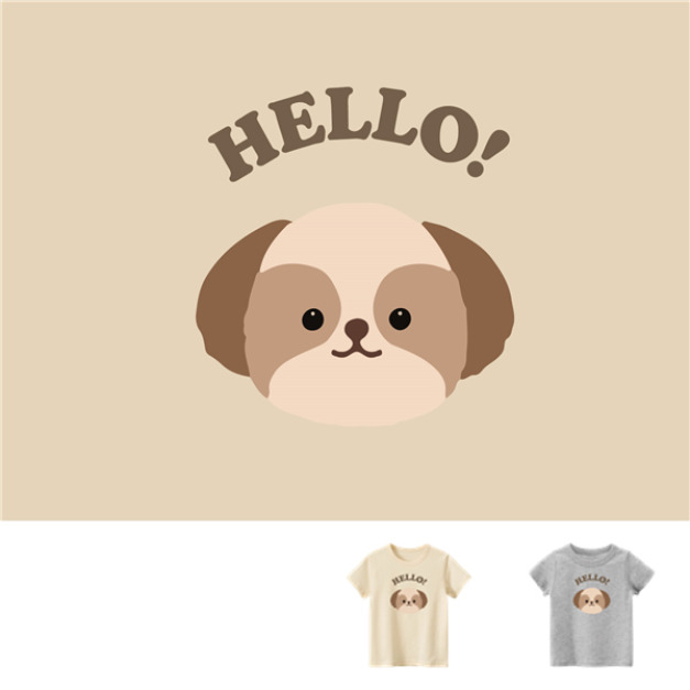 兒童|KV獨家限定款|台灣原創T短袖 D24西施犬 兒童|KV獨家限定款|台灣原創T短袖 D24西施犬