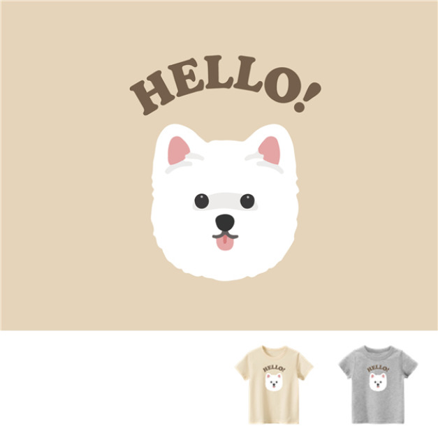 兒童|KV獨家限定款|台灣原創T短袖 D21西高地 兒童|KV獨家限定款|台灣原創T短袖 D21西高地