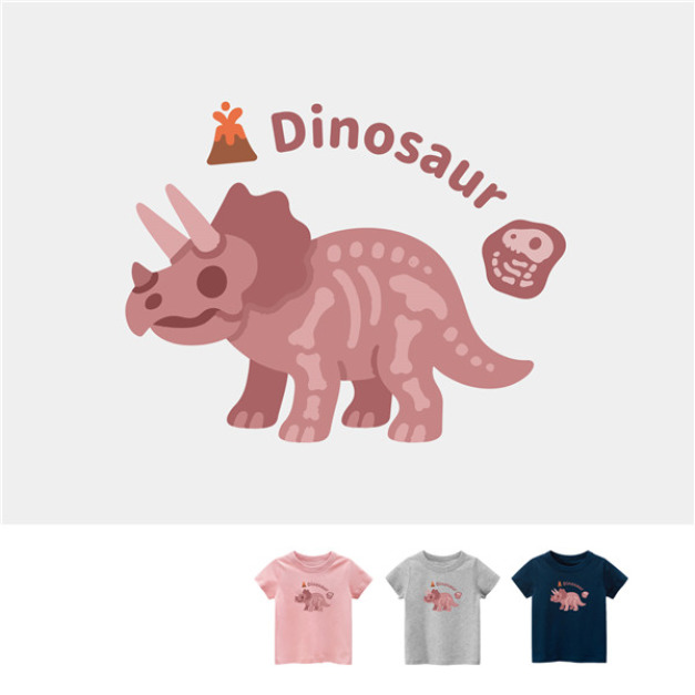 現貨+預購 兒童|KV獨家限定款|台灣原創T短袖 骨頭三角龍 現貨+預購 兒童|KV獨家限定款|台灣原創T短袖 骨頭三角龍