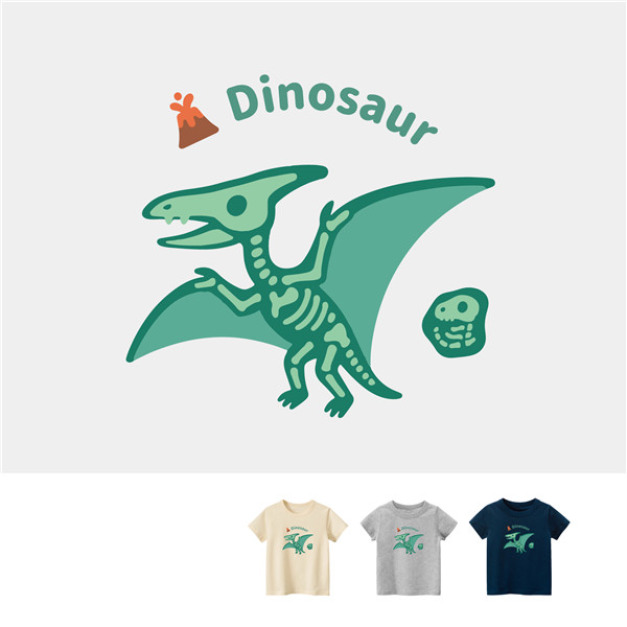 現貨+預購 兒童|KV獨家限定款|台灣原創T短袖 骨頭翼龍 現貨+預購 兒童|KV獨家限定款|台灣原創T短袖 骨頭翼龍