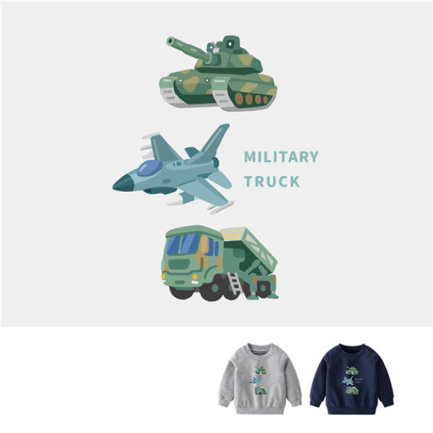 兒童|KV獨家限定款|台灣原創大學T長袖 Q版軍事 兒童|KV獨家限定款|台灣原創大學T長袖 Q版軍事