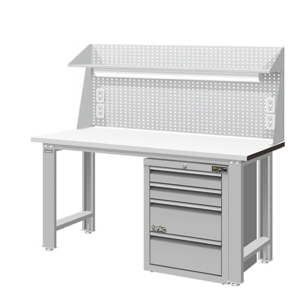 天鋼 WB-57+EGA7041工具櫃 標準型工作桌 寬1500mm 單櫃款 含掛板組+棚板組+插座組+燈具組 天鋼 WB-57+EGA7041工具櫃 標準型工作桌 寬1500mm 單櫃款 含掛板組+棚板組+插座組+燈具組