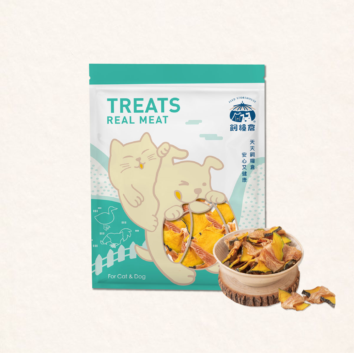 【寵物零食】南瓜雞肉捲 |天然原肉 低溫製作 低敏適合敏感毛孩 低脂雞胸肉