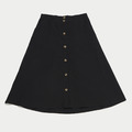 尋繹女士環保棉單排扣中長裙 - 黑 尋繹女士環保棉單排扣中長裙 - 黑