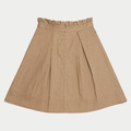 尋繹女士荷葉收腰繫帶半身裙 - 黄褐_1 尋繹女士荷葉收腰繫帶半身裙 - 黄褐_1