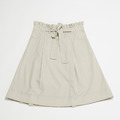 尋繹女士荷葉收腰繫帶半身裙 - 燕麥白 尋繹女士荷葉收腰繫帶半身裙 - 燕麥白