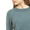 草原女士氂牛絨針織毛衣 - 松石藍_2 草原女士氂牛絨針織毛衣 - 松石藍_2