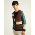 極地之旅男士撞色氂牛絨針織開衫-藏藍/黄褐/米白/松石藍 極地之旅男士撞色氂牛絨針織開衫-藏藍/黄褐/米白/松石藍