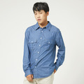 男士再生棉牛仔襯衫 - 深藍 男士再生棉牛仔襯衫 - 深藍