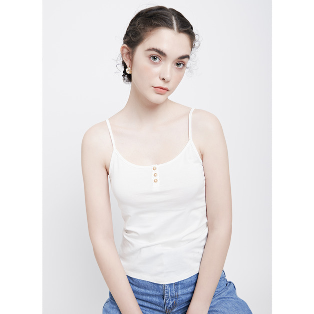 尋繹抗菌環保棉短款細肩小可愛 - 米白 尋繹抗菌環保棉短款細肩小可愛 - 米白