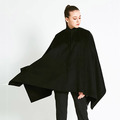 都市卓瑪氂牛絨斗篷大衣 - 黑 都市卓瑪氂牛絨斗篷大衣 - 黑