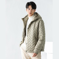 男士絎縫連帽外套-灰綠_1 男士絎縫連帽外套-灰綠_1