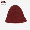 草原針織絞花帽子 - 棗紅_2 草原針織絞花帽子 - 棗紅_2