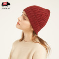 草原針織絞花帽子 - 棗紅 草原針織絞花帽子 - 棗紅
