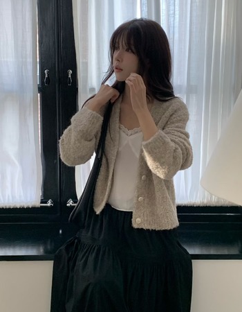 |灰 現貨| 溫和色系中短版針織外套 |灰 現貨| 溫和色系中短版針織外套