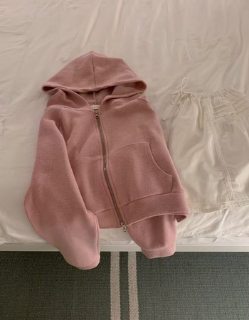 |粉 現貨| 雙向拉鍊休閒連帽外套 |粉 現貨| 雙向拉鍊休閒連帽外套