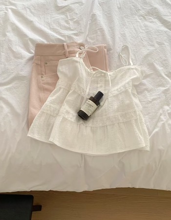 |預購| 精緻蕾絲綁帶細肩上衣 |預購| 精緻蕾絲綁帶細肩上衣