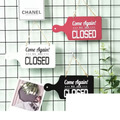 營業中吊牌 OPEN CLOSED 雙面掛牌|砧板款 彩帶款 木紋款 黑白紅 營業中吊牌 OPEN CLOSED 雙面掛牌|砧板款 彩帶款 木紋款 黑白紅
