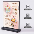 T 型 L 型桌牌 塑膠菜單架|直式 A4 A5 A6 黑白底座 透明面板 T 型 L 型桌牌 塑膠菜單架|直式 A4 A5 A6 黑白底座 透明面板
