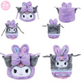 Sanrio 三麗鷗 絨毛造型束口袋2入組 (小兔仙子蛋蛋の幸福) Kitty 酷洛米 大耳狗_6 Sanrio 三麗鷗 絨毛造型束口袋2入組 (小兔仙子蛋蛋の幸福) Kitty 酷洛米 大耳狗_6