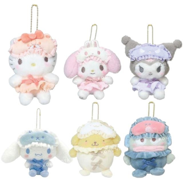 Sanrio 三麗鷗 絨毛玩偶吊飾 (眼罩款) Kitty 美樂蒂 酷洛米 布丁狗 Sanrio 三麗鷗 絨毛玩偶吊飾 (眼罩款) Kitty 美樂蒂 酷洛米 布丁狗