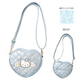 Sanrio 三麗鷗 Hello Kitty 珠光菱格皮質愛心斜背包 (Y2K天使)_2 Sanrio 三麗鷗 Hello Kitty 珠光菱格皮質愛心斜背包 (Y2K天使)_2