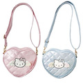Sanrio 三麗鷗 Hello Kitty 珠光菱格皮質愛心斜背包 (Y2K天使) Sanrio 三麗鷗 Hello Kitty 珠光菱格皮質愛心斜背包 (Y2K天使)