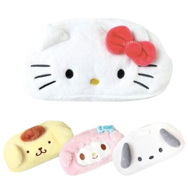 Sanrio 三麗鷗 絨毛造型筆袋 (大臉款) Kitty Piano 布丁狗 帕恰狗