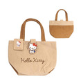 Sanrio 三麗鷗 燈芯絨手提午餐袋 (坐姿姓名款) Kitty 美樂蒂 酷洛米_1 Sanrio 三麗鷗 燈芯絨手提午餐袋 (坐姿姓名款) Kitty 美樂蒂 酷洛米_1