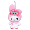 Sanrio 三麗鷗 絨毛吊飾娃娃 (粉黑派對) 美樂蒂 酷洛米_2 Sanrio 三麗鷗 絨毛吊飾娃娃 (粉黑派對) 美樂蒂 酷洛米_2