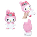Sanrio 三麗鷗 絨毛玩偶娃娃 S (粉黑派對) 美樂蒂 酷洛米_1 Sanrio 三麗鷗 絨毛玩偶娃娃 S (粉黑派對) 美樂蒂 酷洛米_1