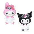 Sanrio 三麗鷗 絨毛玩偶娃娃 S (粉黑派對) 美樂蒂 酷洛米 Sanrio 三麗鷗 絨毛玩偶娃娃 S (粉黑派對) 美樂蒂 酷洛米
