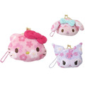 Sanrio 三麗鷗 造型絨毛口金零錢包 附吊鏈 S (櫻花款) Kitty 美樂蒂 酷洛米 Sanrio 三麗鷗 造型絨毛口金零錢包 附吊鏈 S (櫻花款) Kitty 美樂蒂 酷洛米