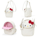 Sanrio 三麗鷗 菱格紋皮質斜背包 (大臉款) Kitty 美樂蒂 酷洛米_1 Sanrio 三麗鷗 菱格紋皮質斜背包 (大臉款) Kitty 美樂蒂 酷洛米_1