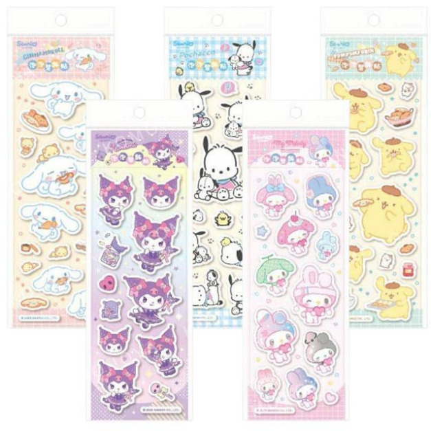 Sanrio 三麗鷗 造型泡泡貼紙組 美樂蒂 帕恰狗 布丁狗 大耳狗 酷洛米 Sanrio 三麗鷗 造型泡泡貼紙組 美樂蒂 帕恰狗 布丁狗 大耳狗 酷洛米