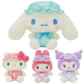 Sanrio 三麗鷗 絨毛玩偶娃娃S (點點睡帽) Kitty 美樂蒂 酷洛米 大耳狗 Sanrio 三麗鷗 絨毛玩偶娃娃S (點點睡帽) Kitty 美樂蒂 酷洛米 大耳狗