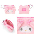 Sanrio 三麗鷗 絨毛造型扁平袋附扣環 (大臉款) Kitty 美樂蒂 大耳狗 酷洛米_2 Sanrio 三麗鷗 絨毛造型扁平袋附扣環 (大臉款) Kitty 美樂蒂 大耳狗 酷洛米_2