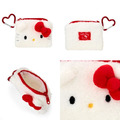 Sanrio 三麗鷗 絨毛造型扁平袋附扣環 (大臉款) Kitty 美樂蒂 大耳狗 酷洛米_1 Sanrio 三麗鷗 絨毛造型扁平袋附扣環 (大臉款) Kitty 美樂蒂 大耳狗 酷洛米_1