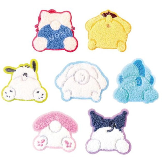 Sanrio 三麗鷗 絨毛造型裝飾貼 (屁屁款) Kitty 酷洛米 美樂蒂 大耳狗
