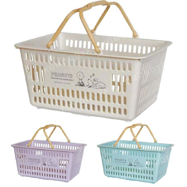 史努比 手提購物籃 L (米/藍/紫款) 史努比 手提購物籃 L (米/藍/紫款)