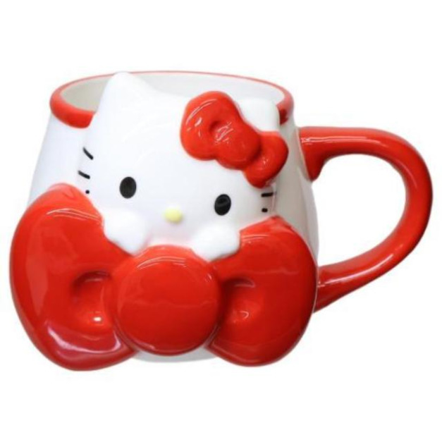 Sanrio 三麗鷗 Hello Kitty 陶瓷造型馬克杯 350ml (蝴蝶結款) Sanrio 三麗鷗 Hello Kitty 陶瓷造型馬克杯 350ml (蝴蝶結款)