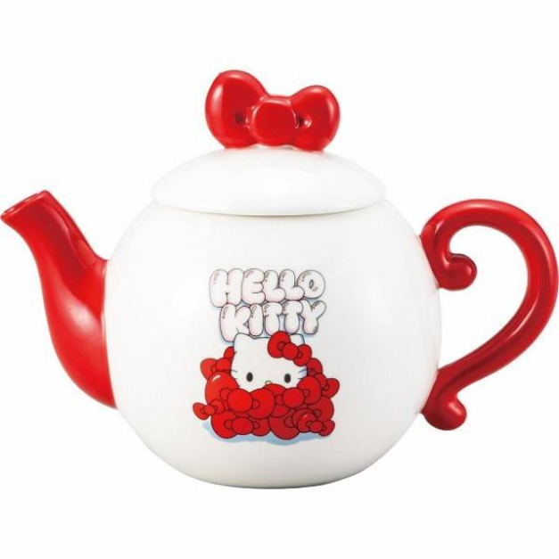 Sanrio 三麗鷗 Hello Kitty 陶瓷造型茶壺 500ml (紅緞帶款) Sanrio 三麗鷗 Hello Kitty 陶瓷造型茶壺 500ml (紅緞帶款)