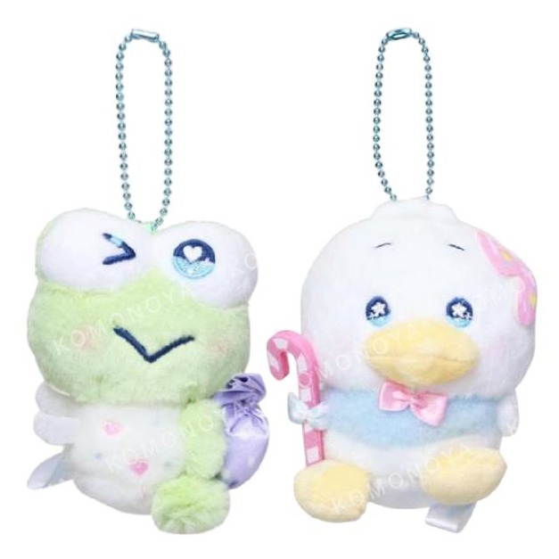 Sanrio 三麗鷗 絨毛玩偶吊飾 (閃亮糖果款) 貝克鴨 大眼蛙