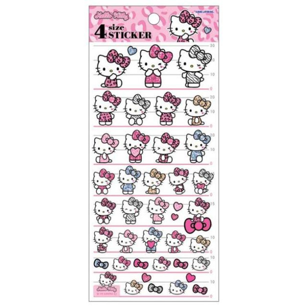 Sanrio 三麗鷗 Hello Kitty 造型貼紙組 (粉豹紋款) Sanrio 三麗鷗 Hello Kitty 造型貼紙組 (粉豹紋款)