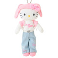 ▲預購特價【限購】Sanrio 三麗鷗 Hello Kitty 絨毛長腿玩偶吊飾 (兔耳帽牛仔褲 看我72變衣櫥系列)_1 ▲預購特價【限購】Sanrio 三麗鷗 Hello Kitty 絨毛長腿玩偶吊飾 (兔耳帽牛仔褲 看我72變衣櫥系列)_1