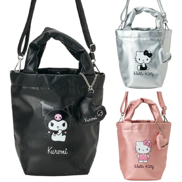 Sanrio 三麗鷗 皮質兩用水桶包 (冬日特輯) Kitty 酷洛米